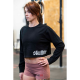 CROPPED BLACK SWEATSHIRT W