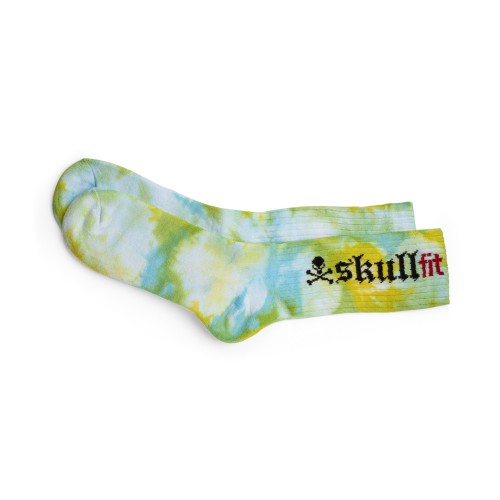Calzini tie dye green-yellow