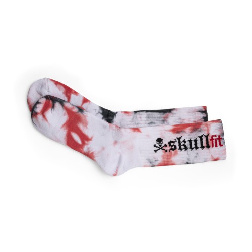 Calzini tie dye black-red